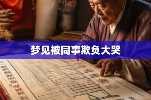梦见被同事欺负大哭
