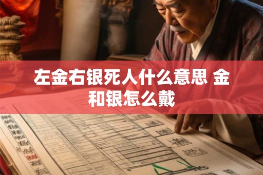 左金右银死人什么意思 金和银怎么戴