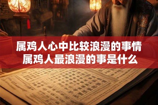 属鸡人心中比较浪漫的事情 属鸡人最浪漫的事是什么