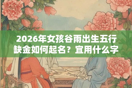 2026年女孩谷雨出生五行缺金如何起名？宜用什么字？
