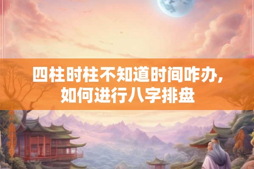 四柱时柱不知道时间咋办,如何进行八字排盘