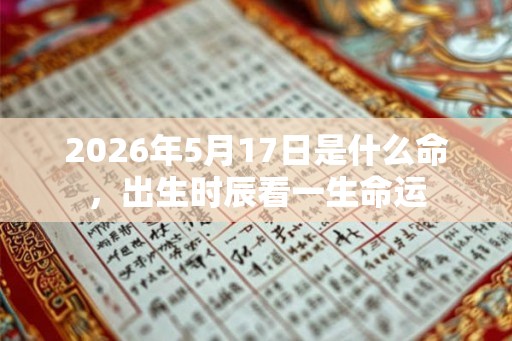 2026年5月17日是什么命,出生时辰看一生命运 2026年5月17日是什么命,出生时辰看一生命运