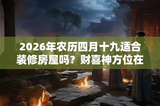 2026年农历四月十九适合装修房屋吗？财喜神方位在哪？