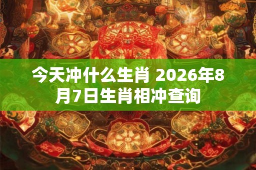 今天冲什么生肖 2026年8月7日生肖相冲查询 今天冲什么生肖 2026年8月7日生肖相冲查询