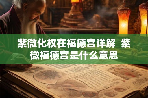 紫微化权在福德宫详解  紫微福德宫是什么意思