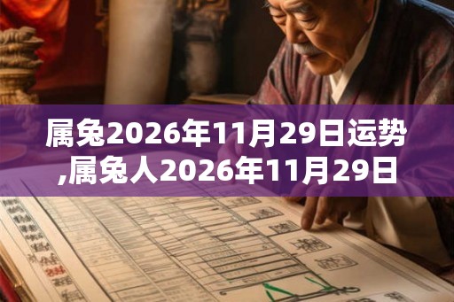 属兔2026年11月29日运势,属兔人2026年11月29日财运,生肖兔2026年11月29日运势