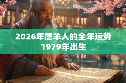 2026年属羊人的全年运势1979年出生