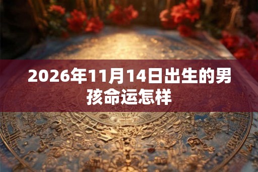 2026年11月14日出生的男孩命运怎样