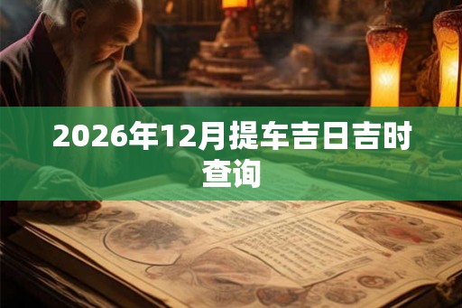 2026年12月提车吉日吉时查询 2026年12月提车吉日吉时查询