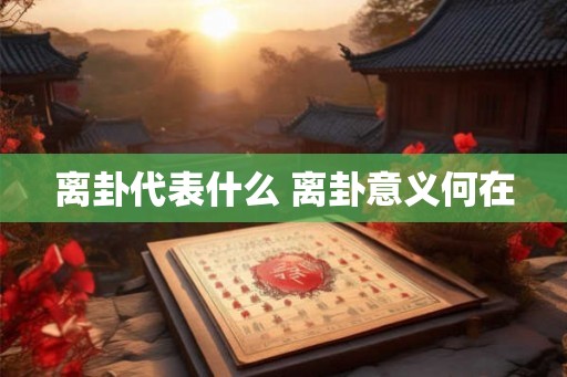 离卦代表什么 离卦意义何在