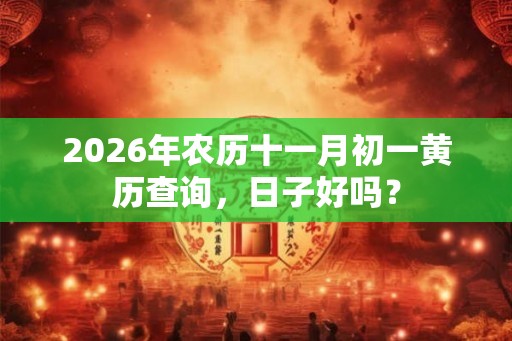 2026年农历十一月初一黄历查询，日子好吗？