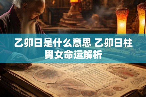 乙卯日是什么意思 乙卯日柱男女命运解析