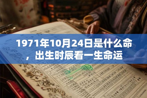 1971年10月24日是什么命，出生时辰看一生命运