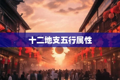 十二地支五行属性