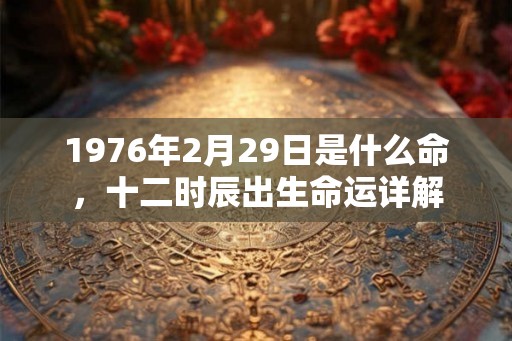 1976年2月29日是什么命，十二时辰出生命运详解