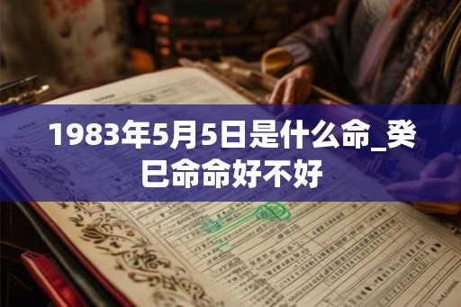 1983年5月5日是什么命_癸巳命命好不好