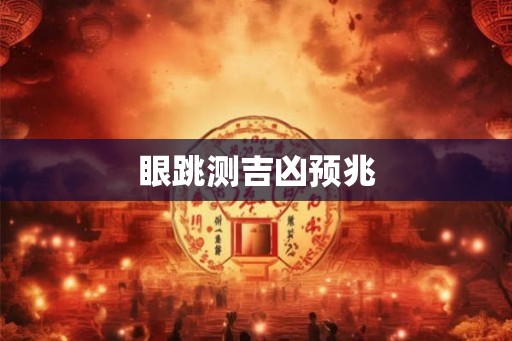 眼跳测吉凶预兆