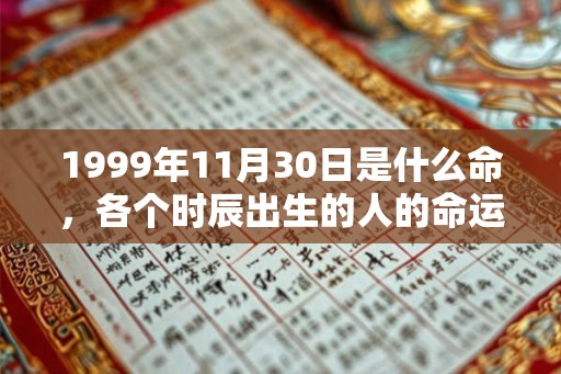 1999年11月30日是什么命，各个时辰出生的人的命运
