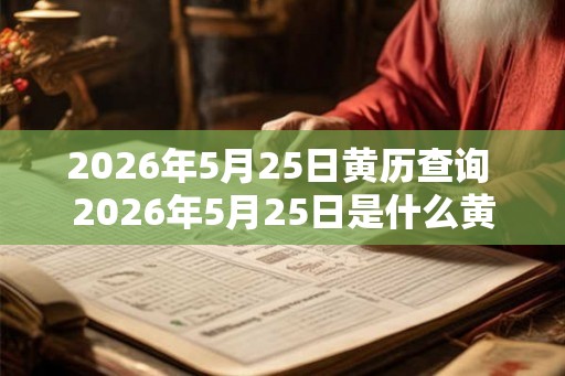 2026年5月25日黄历查询 2026年5月25日是什么黄历 2026年5月25日黄历查询 2026年5月25日是什么黄历
