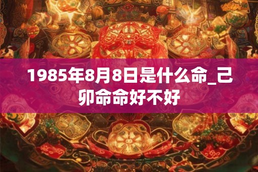 1985年8月8日是什么命_己卯命命好不好