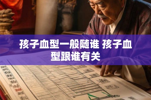 孩子血型一般随谁 孩子血型跟谁有关