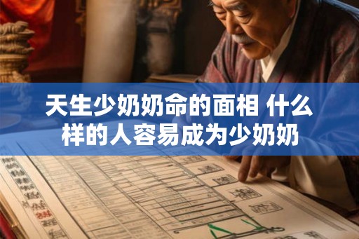 天生少奶奶命的面相 什么样的人容易成为少奶奶