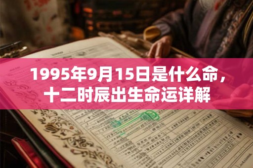 1995年9月15日是什么命，十二时辰出生命运详解