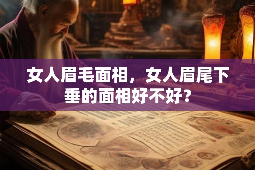 女人眉毛面相，女人眉尾下垂的面相好不好？