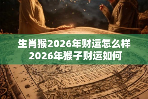 生肖猴2026年财运怎么样 2026年猴子财运如何
