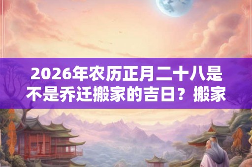 2026年农历正月二十八是不是乔迁搬家的吉日？搬家仪式怎么做？