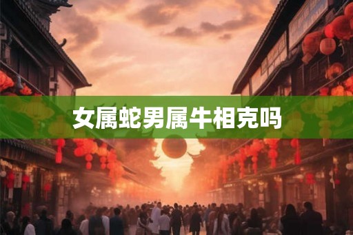 女属蛇男属牛相克吗