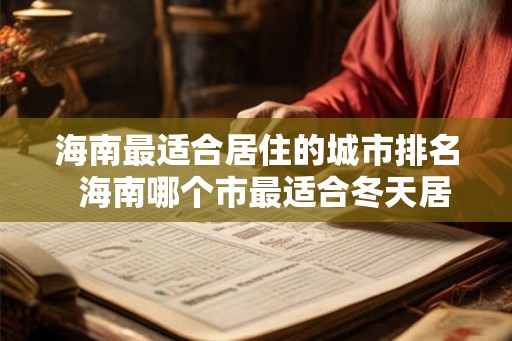 海南最适合居住的城市排名  海南哪个市最适合冬天居住