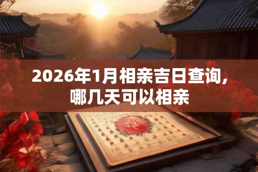 2026年1月相亲吉日查询,哪几天可以相亲 2026年1月相亲吉日查询,哪几天可以相亲