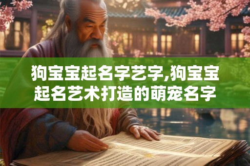 狗宝宝起名字艺字,狗宝宝起名艺术打造的萌宠名字