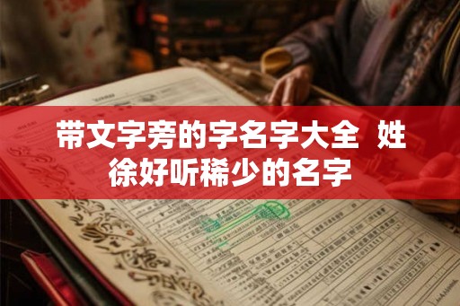 带文字旁的字名字大全  姓徐好听稀少的名字