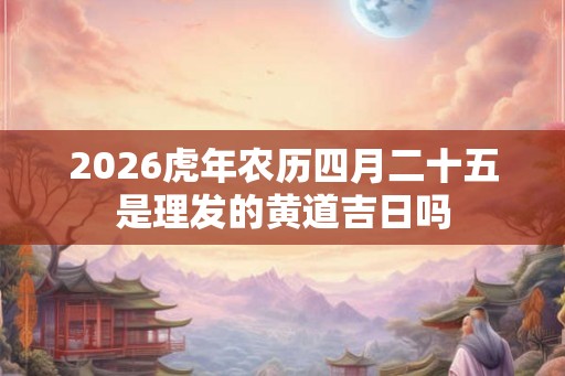 2026虎年农历四月二十五是理发的黄道吉日吗 2026虎年农历四月二十五是理发的黄道吉日吗