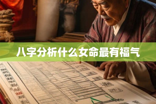 八字分析什么女命最有福气