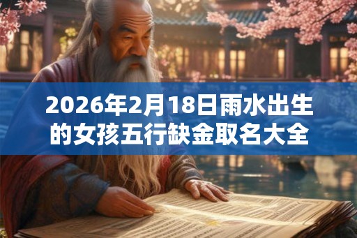 2026年2月18日雨水出生的女孩五行缺金取名大全