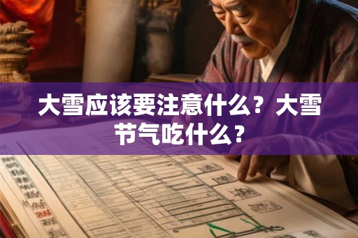 大雪应该要注意什么?大雪节气吃什么? 大雪应该要注意什么?大雪节气吃什么?