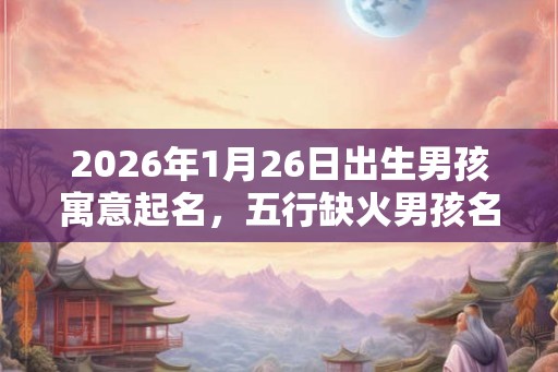 2026年1月26日出生男孩寓意起名,五行缺火男孩名字 2026年1月26日出生男孩寓意起名,五行缺火男孩名字