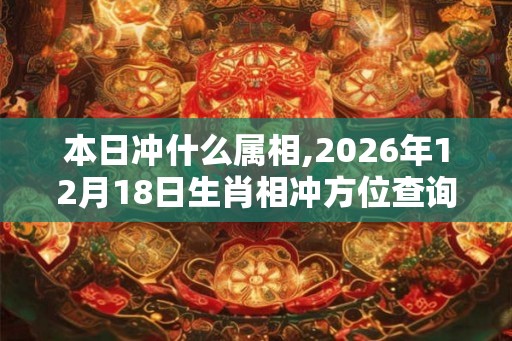 本日冲什么属相,2026年12月18日生肖相冲方位查询