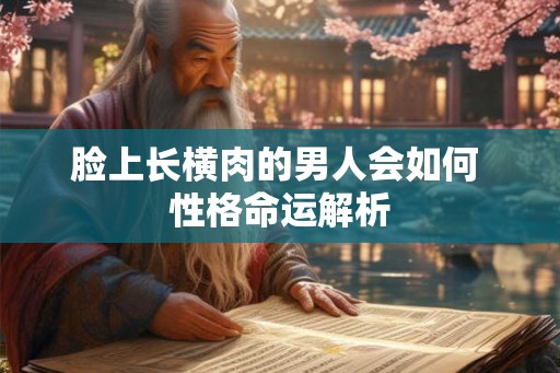 脸上长横肉的男人会如何 性格命运解析