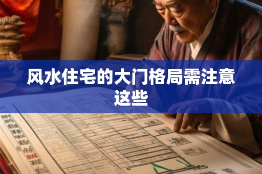风水住宅的大门格局需注意这些
