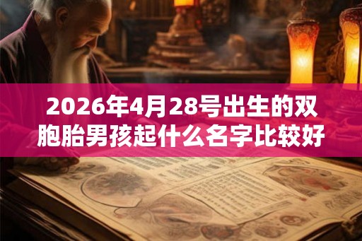 2026年4月28号出生的双胞胎男孩起什么名字比较好,五行属什么 2026年4月28号出生的双胞胎男孩起什么名字比较好,五行属什么