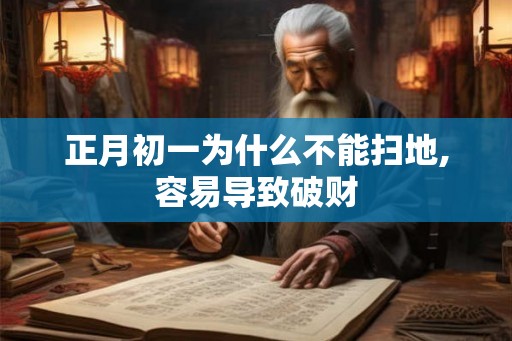 正月初一为什么不能扫地,容易导致破财