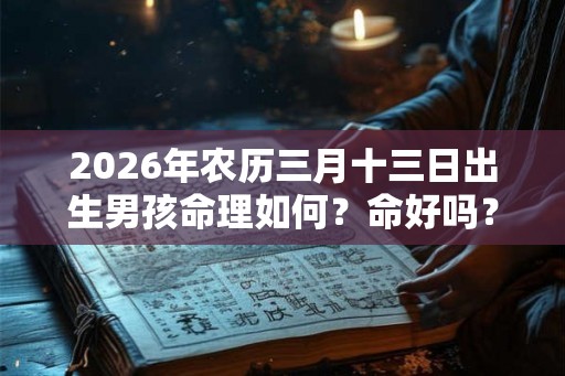 2026年农历三月十三日出生男孩命理如何？命好吗？