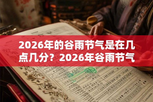 2026年的谷雨节气是在几点几分？2026年谷雨节气是黄道吉日吗？