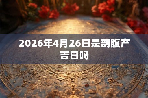 2026年4月26日是剖腹产吉日吗