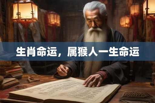 生肖命运，属猴人一生命运