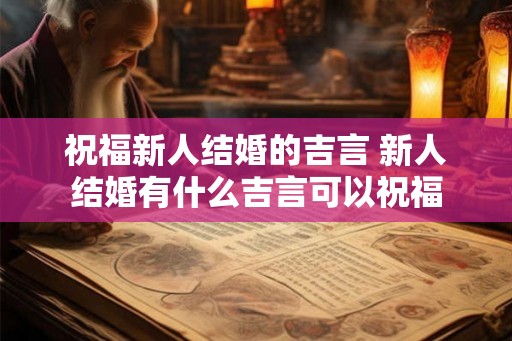 祝福新人结婚的吉言 新人结婚有什么吉言可以祝福
